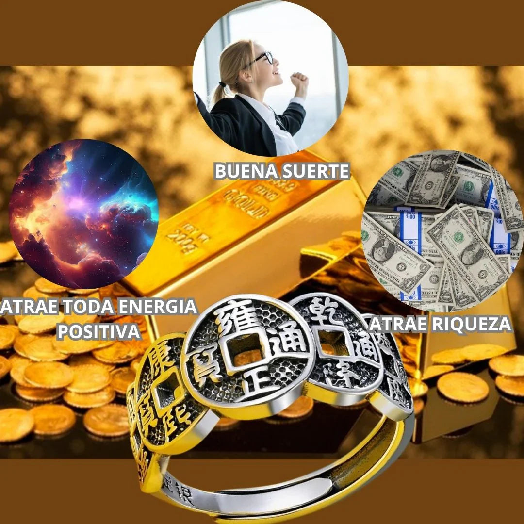 Anillo de la Fortuna de los 5 Emperadores – Tu imán de riqueza y energía positiva