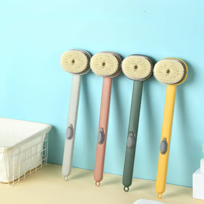 ¡Tu ducha nunca será igual! Cepillo de baño con mango largo para una limpieza profunda y cómoda