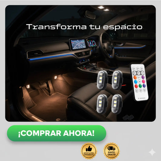 ¡Transforma tu carro en una nave de lujo! Con nuestras Mini Luces LED, cada viaje se siente de otro nivel.