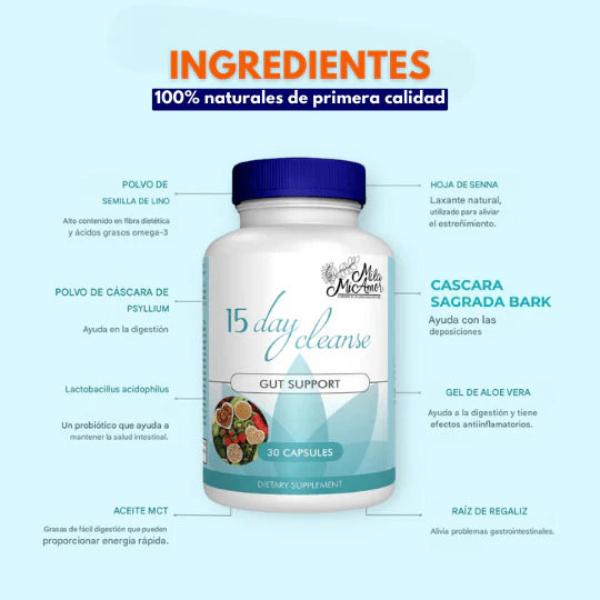 15 Day Cleanse desintoxica tu cuerpo y mejora tu calidad de vida.