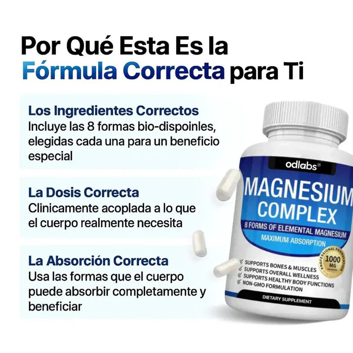 El Descanso que Mereces: Recupera tu Energía y Duerme Profundamente con Magnesio Complex ™ | Complejo 8 en 1