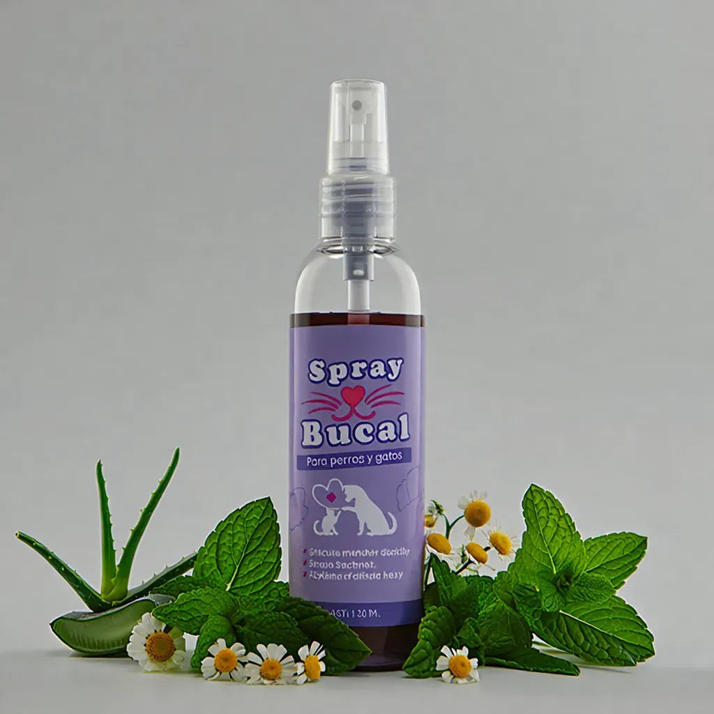 PetFresh™ Spray Bucal Instantáneo 100 ml | Aliento Súper Fresco y Cuidado Dental Diario para Perros