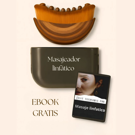 Brocha facial para contorno linfático + Ebook gratuito