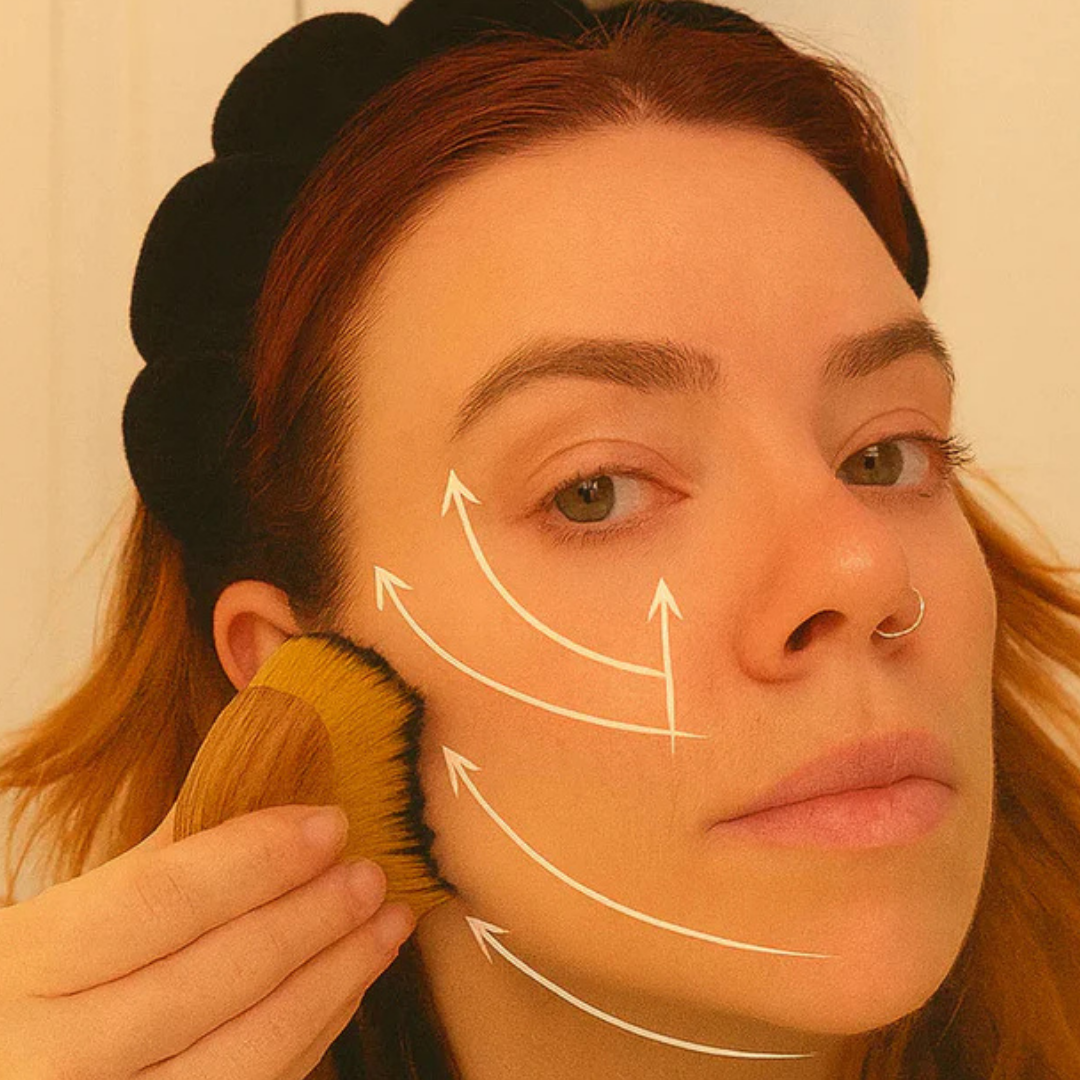 Brocha facial para contorno linfático + Ebook gratuito