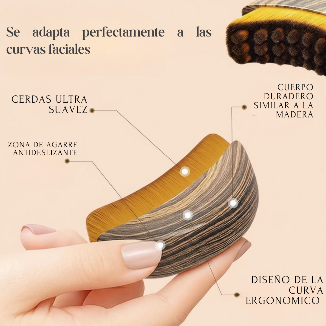 Brocha facial para contorno linfático + Ebook gratuito