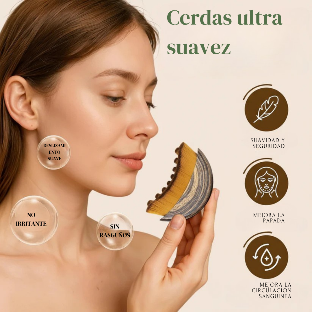 Brocha facial para contorno linfático + Ebook gratuito