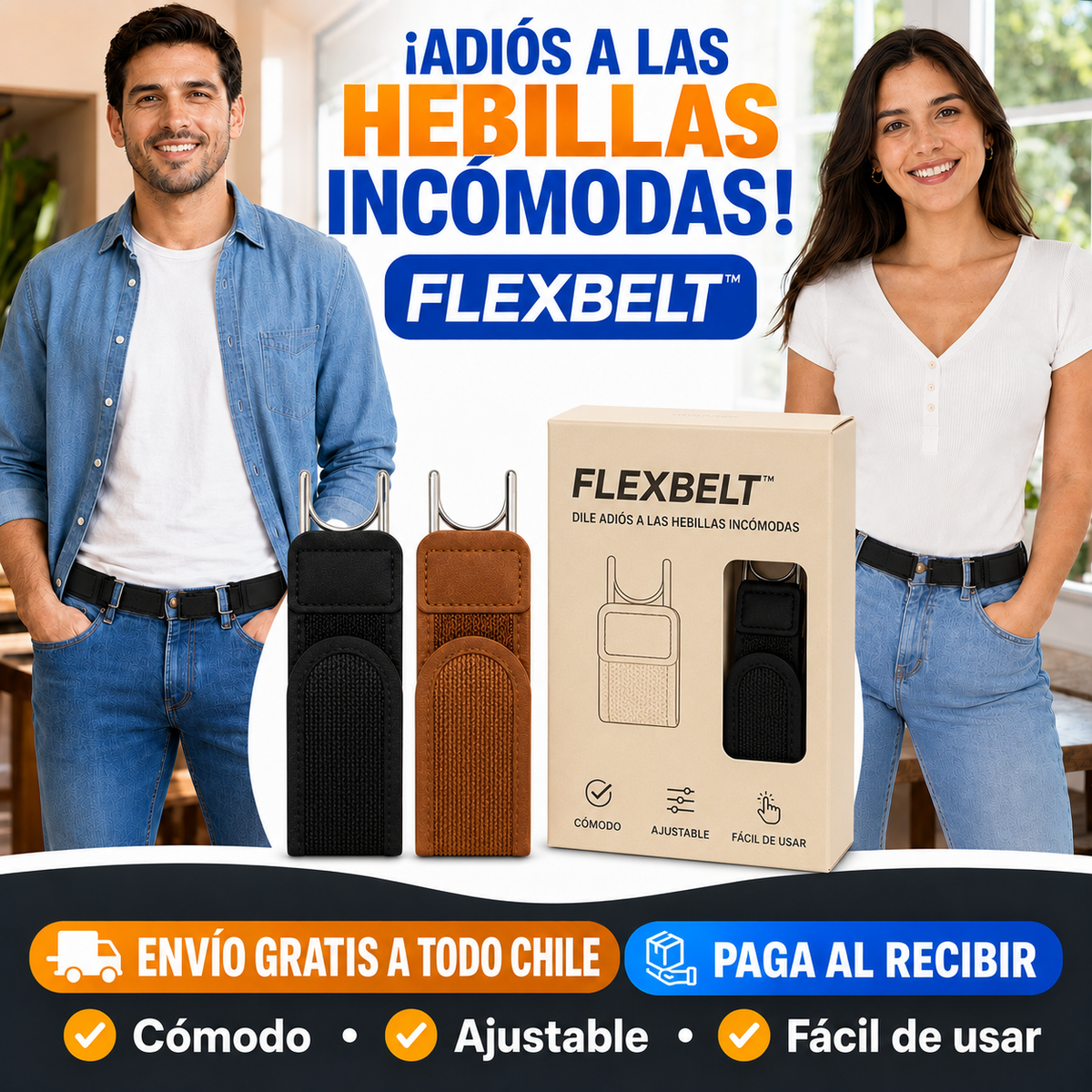 🔥 ¡OLVÍDATE DE LAS HEBILLAS INCÓMODAS! Descubre la comodidad y el ajuste perfecto de FLEXBELT™ 🎁