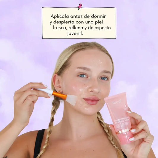 🌙 Mascarilla Nocturna de Colágeno ✨ Despierta con Piel Firme y Radiante 💖 🔥 Promo 2x1 por Tiempo Limitado