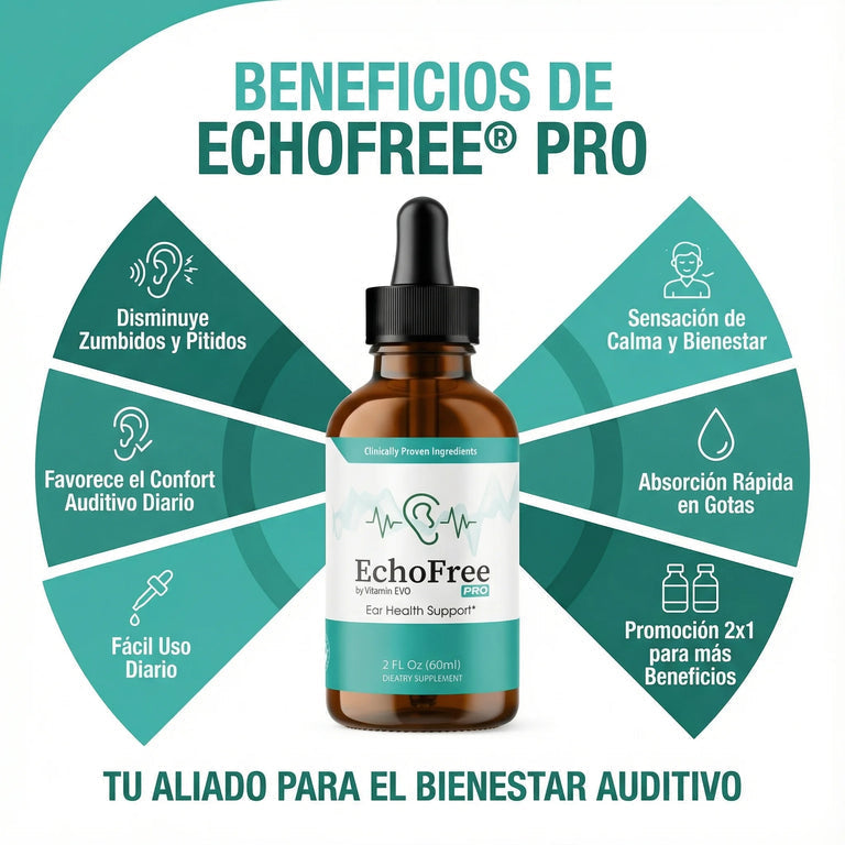 🔥 OFERTA EXCLUSIVA  40% OFF – Echo Free recupera tu audición y ayuda a eliminar el zumbido con ingredientes naturales 🌿👂