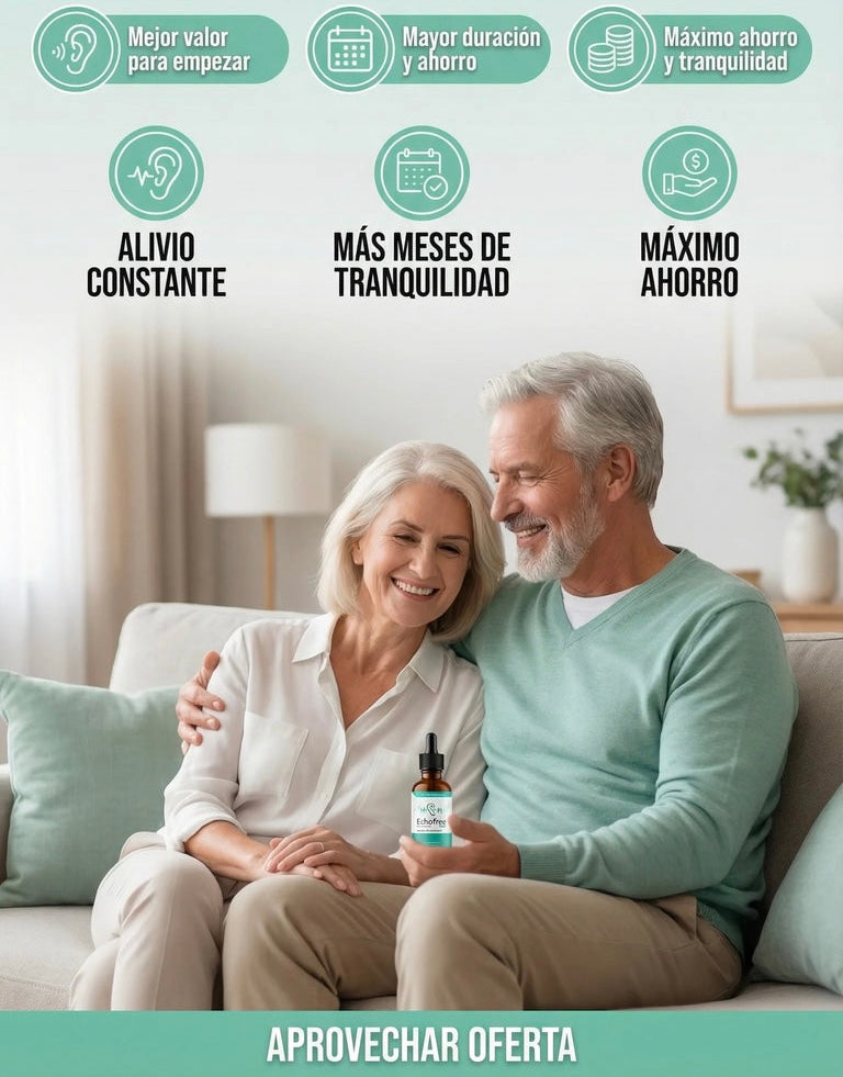 🔥 OFERTA EXCLUSIVA  40% OFF – Echo Free recupera tu audición y ayuda a eliminar el zumbido con ingredientes naturales 🌿👂