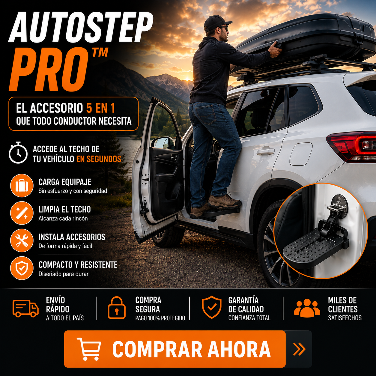 🚗🔥 AUTOSTEP PRO™ Escalón Plegable para Puerta de Automóvil 🎉 50% OFF | Solo por Tiempo Limitado