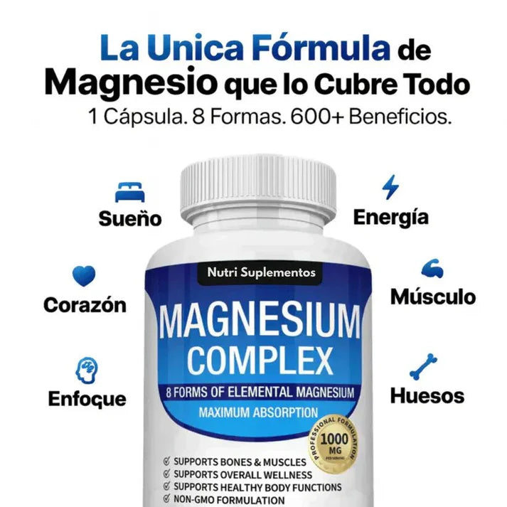 El Descanso que Mereces: Recupera tu Energía y Duerme Profundamente con Magnesio Complex ™ | Complejo 8 en 1