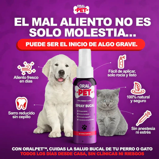 Súper Promo 2x1 OralPet® spray de Salud Dental Perros y Gatos